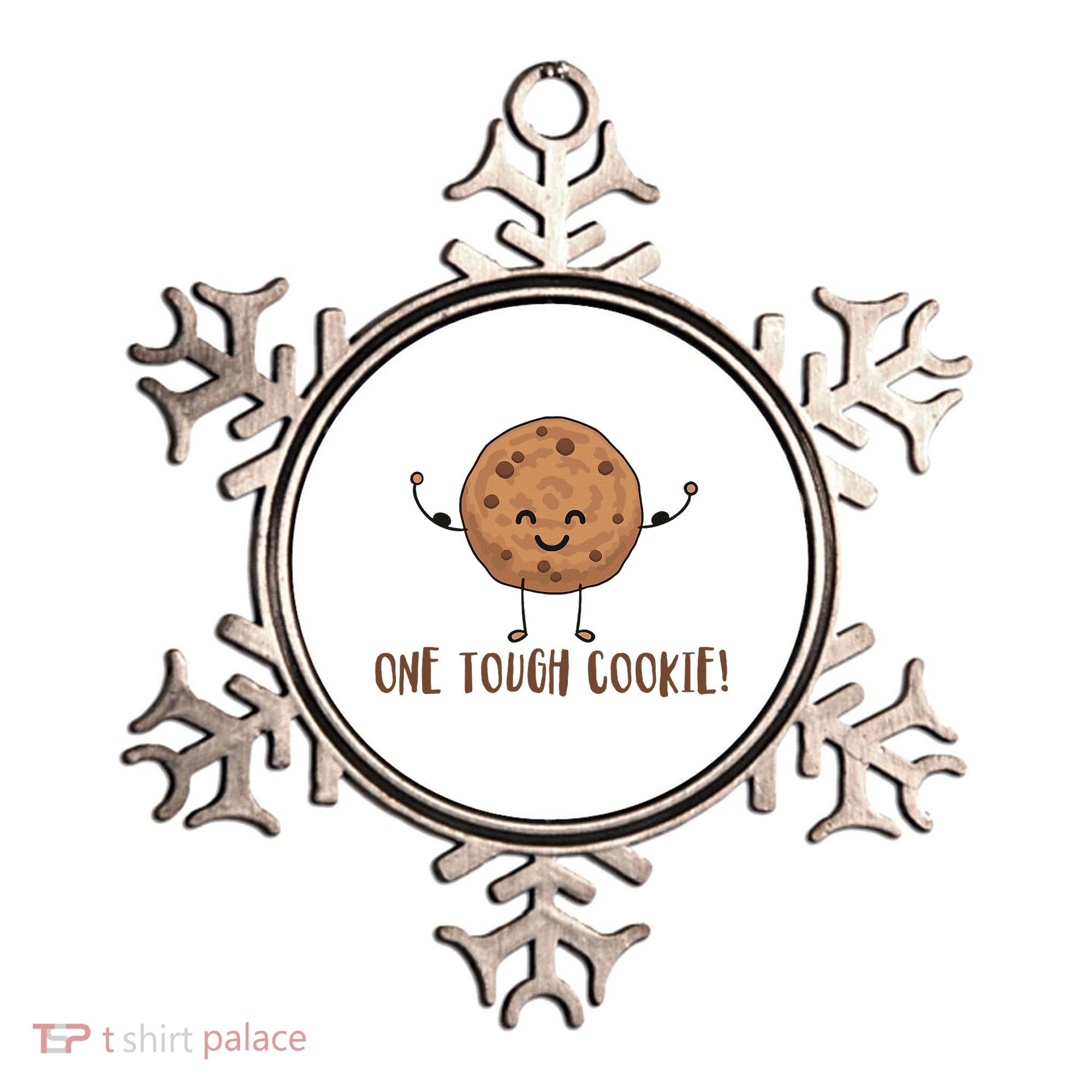 One Tough Cookie Cute Chocolate Chip Cookie With Muscles Ornament
