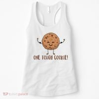 One Tough Cookie Cute Chocolate Chip Cookie With Muscles Women's Tank Top thumb 0