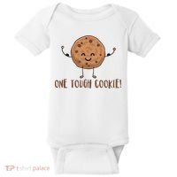 One Tough Cookie Cute Chocolate Chip Cookie With Muscles Baby Bodysuit thumb 0