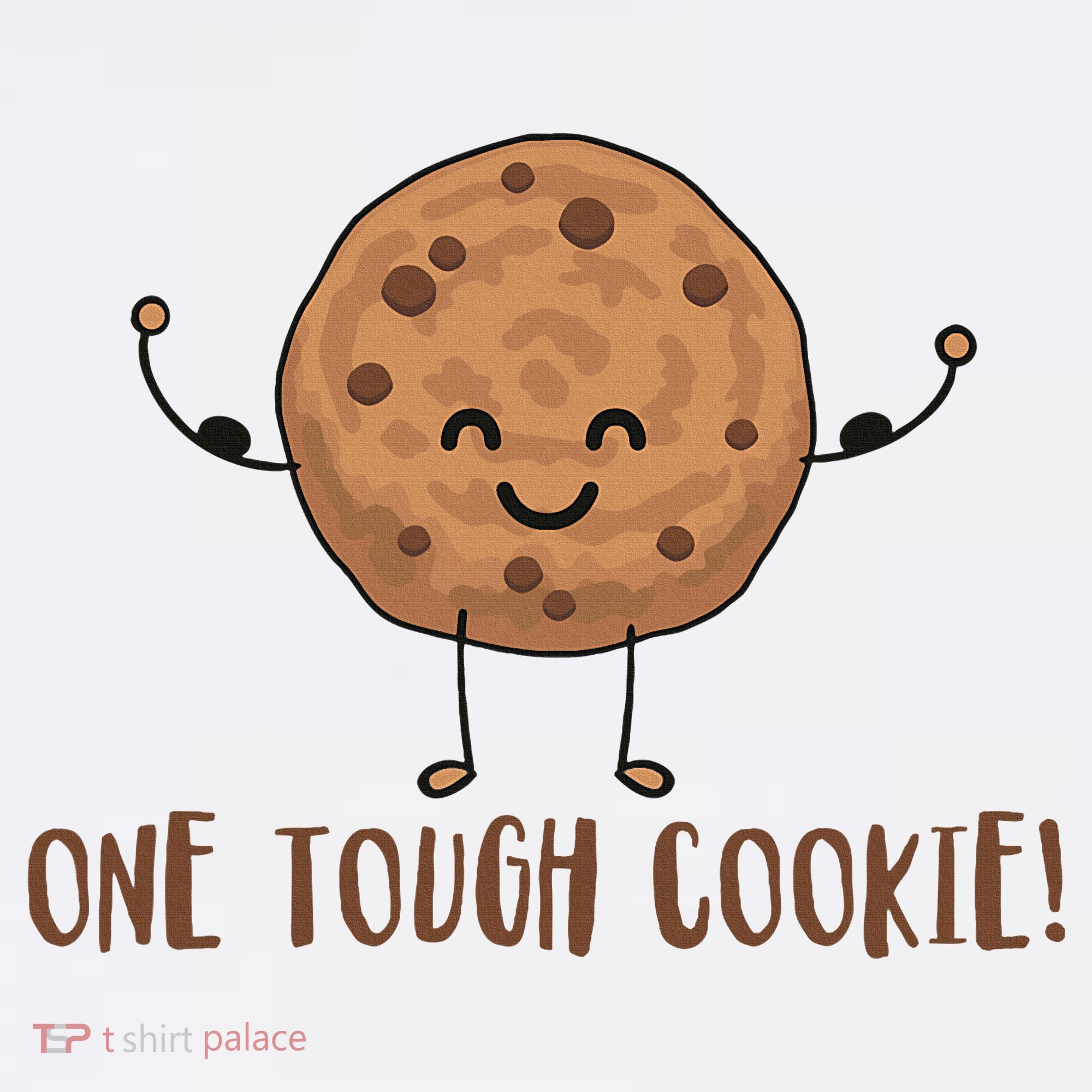 One Tough Cookie Cute Chocolate Chip Cookie With Muscles Baby Bodysuit