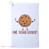 One Tough Cookie Cute Chocolate Chip Cookie With Muscles Golf Towel thumb 0