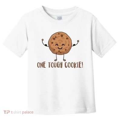 One Tough Cookie Cute Chocolate Chip Cookie With Muscles Toddler T-Shirt
