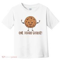 One Tough Cookie Cute Chocolate Chip Cookie With Muscles Toddler T-Shirt thumb 0