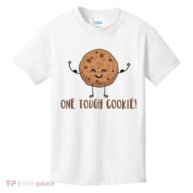 One Tough Cookie Cute Chocolate Chip Cookie With Muscles Kids T-Shirt
