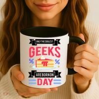 Only The Coolest Geeks Are Born On Pie Day Coffee Mug thumb 3