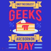 Only The Coolest Geeks Are Born On Pie Day T-Shirt thumb 7