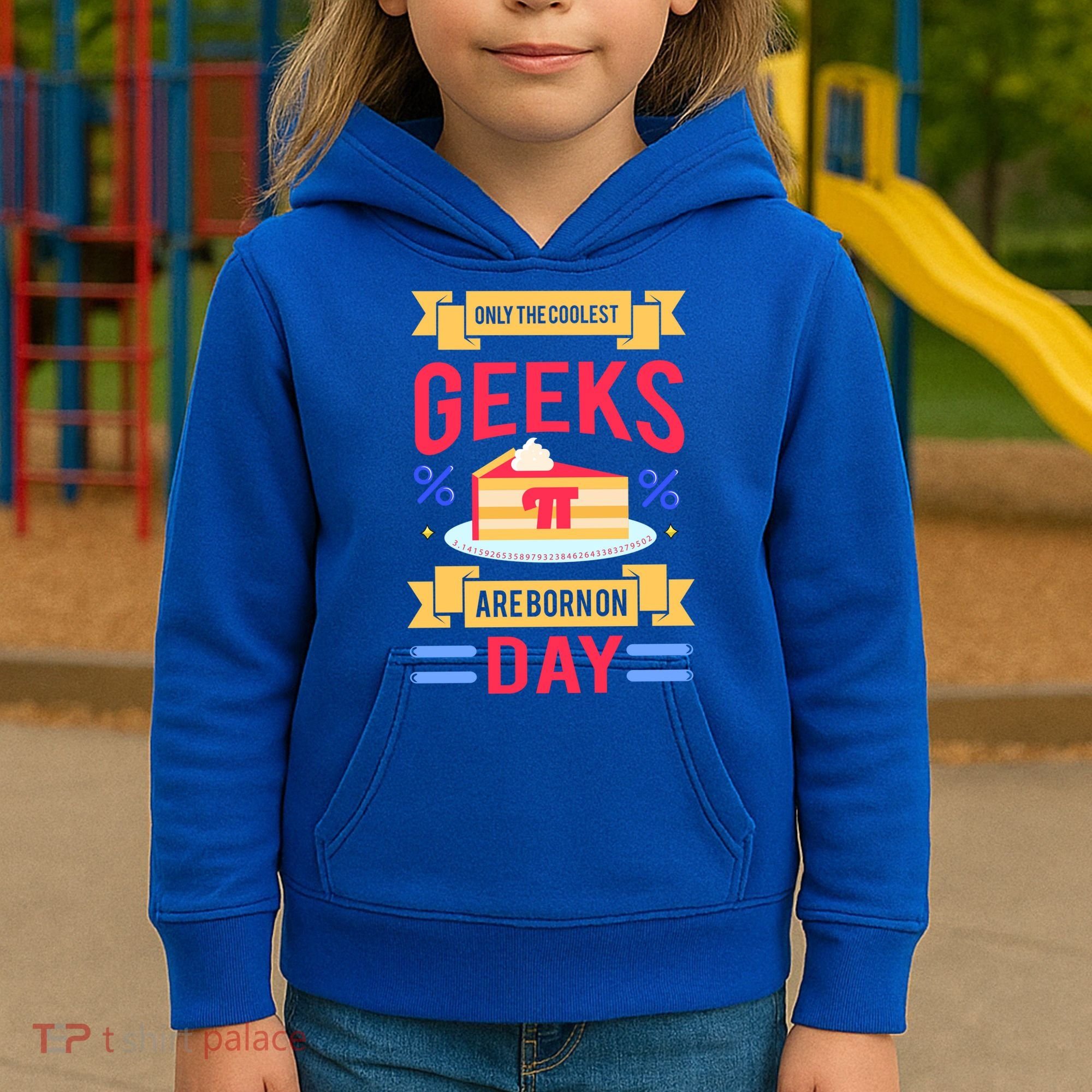 Only The Coolest Geeks Are Born On Pie Day Kids Hoodie