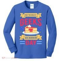 Only The Coolest Geeks Are Born On Pie Day Kids Long Sleeve Shirt thumb 0