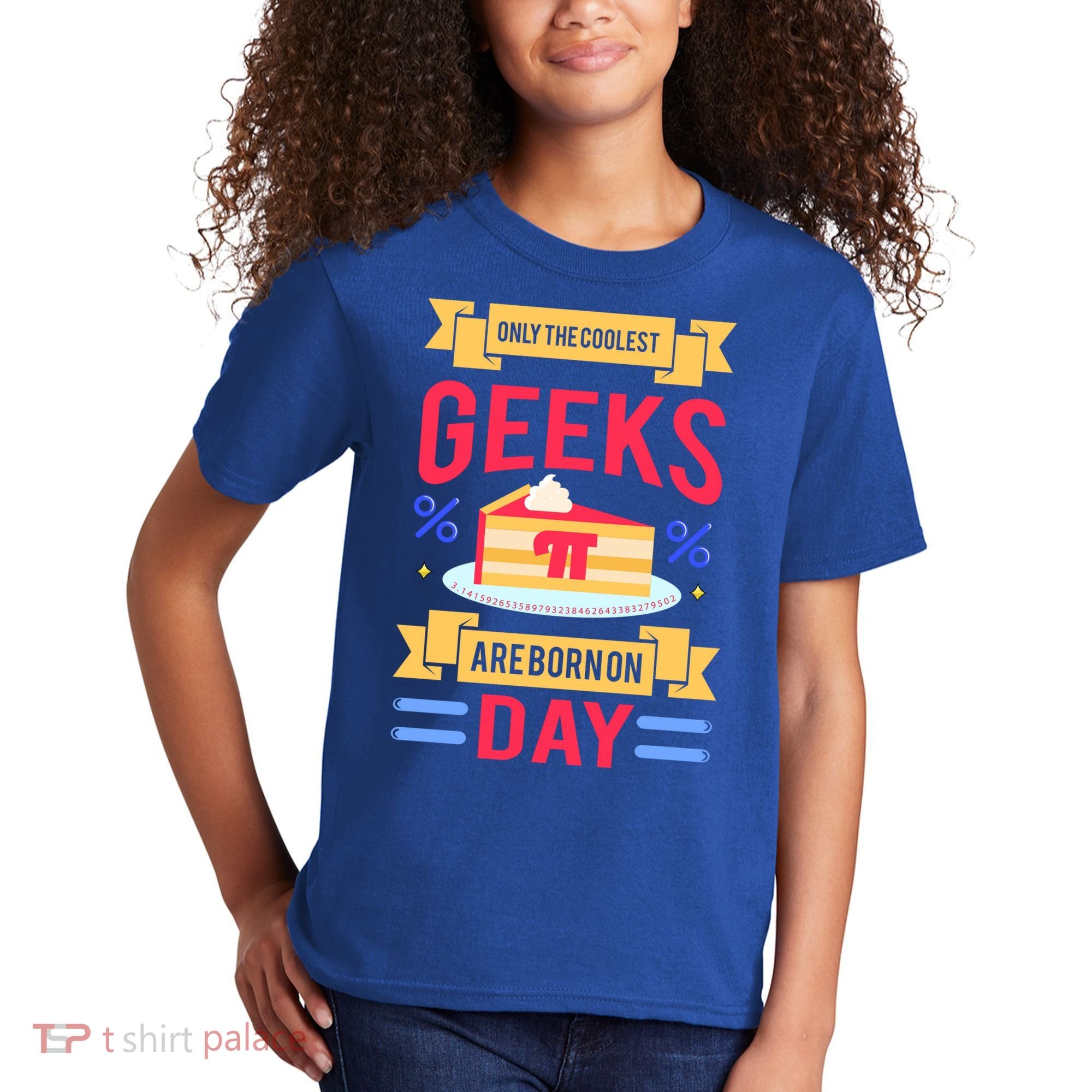 Only The Coolest Geeks Are Born On Pie Day Kids T-Shirt