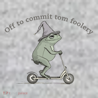 Off To Commit Tom Foolery Frog And Fun Playful Humor Long Sleeve Shirt thumb 2