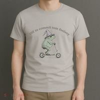 Off To Commit Tom Foolery Frog And Fun Playful Humor T-Shirt thumb 3