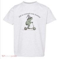 Off To Commit Tom Foolery Frog And Fun Playful Humor Toddler T-Shirt thumb 0