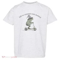 Off To Commit Tom Foolery Frog And Fun Playful Humor Toddler T-Shirt thumb 0