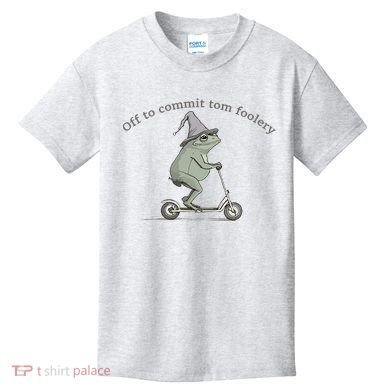 Off To Commit Tom Foolery Frog And Fun Playful Humor Kids T-Shirt