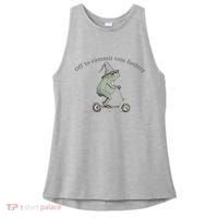 Off To Commit Tom Foolery Frog And Fun Playful Humor Ladies PosiCharge Tri-Blend Wicking Tank thumb 0
