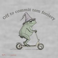 Off To Commit Tom Foolery Frog And Fun Playful Humor Ladies PosiCharge Tri-Blend Wicking Tank thumb 2