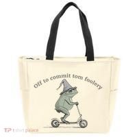 Off To Commit Tom Foolery Frog And Fun Playful Humor Tote Bag thumb 0