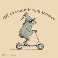 Off To Commit Tom Foolery Frog And Fun Playful Humor Tote Bag thumb 4