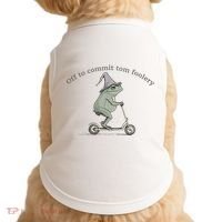 Off To Commit Tom Foolery Frog And Fun Playful Humor Doggie Tank thumb 0
