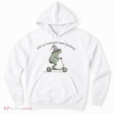 Off To Commit Tom Foolery Frog And Fun Playful Humor Hoodie