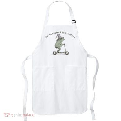 Off To Commit Tom Foolery Frog And Fun Playful Humor Apron