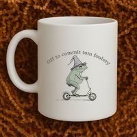 Off To Commit Tom Foolery Frog And Fun Playful Humor Coffee Mug thumb 2