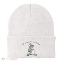 Off To Commit Tom Foolery Frog And Fun Playful Humor Beanie thumb 0