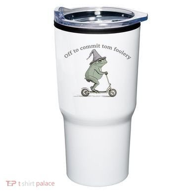 Off To Commit Tom Foolery Frog And Fun Playful Humor Tumbler