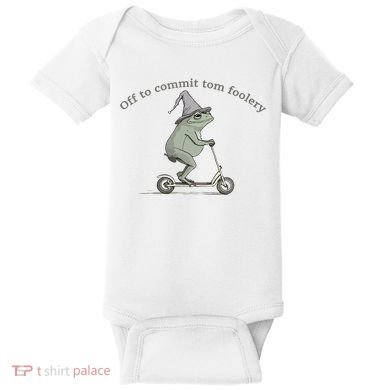 Off To Commit Tom Foolery Frog And Fun Playful Humor Baby Bodysuit