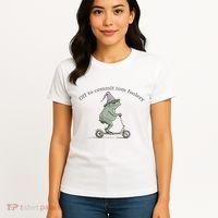 Off To Commit Tom Foolery Frog And Fun Playful Humor Women's T-Shirt thumb 4