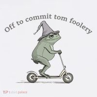 Off To Commit Tom Foolery Frog And Fun Playful Humor Women's T-Shirt thumb 6
