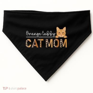 Orange Tabby Cat Mama Leopard Orange Tabby Cat Owner USA-Made Doggie Bandana