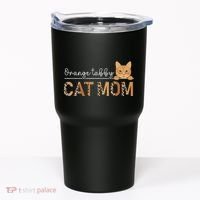 Orange Tabby Cat Mama Leopard Orange Tabby Cat Owner Tumbler thumb 0