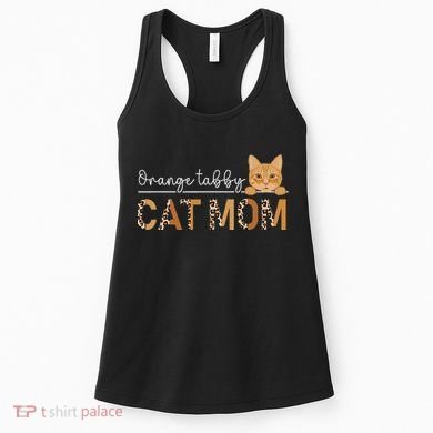 Orange Tabby Cat Mama Leopard Orange Tabby Cat Owner Women's Tank Top