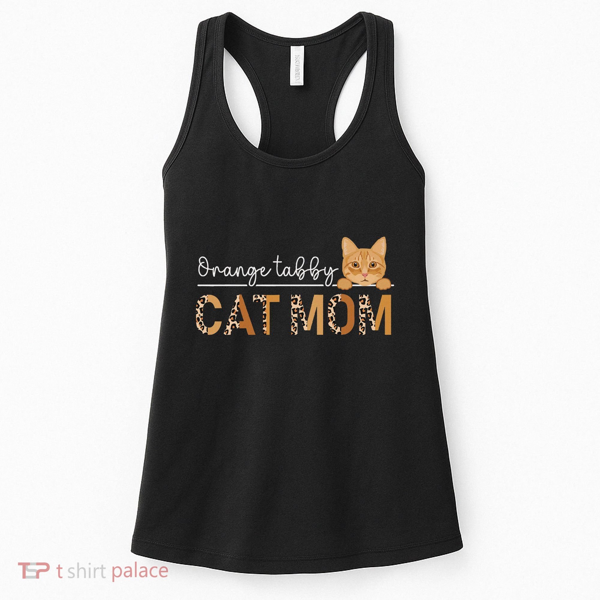 Orange Tabby Cat Mama Leopard Orange Tabby Cat Owner Women's Tank Top