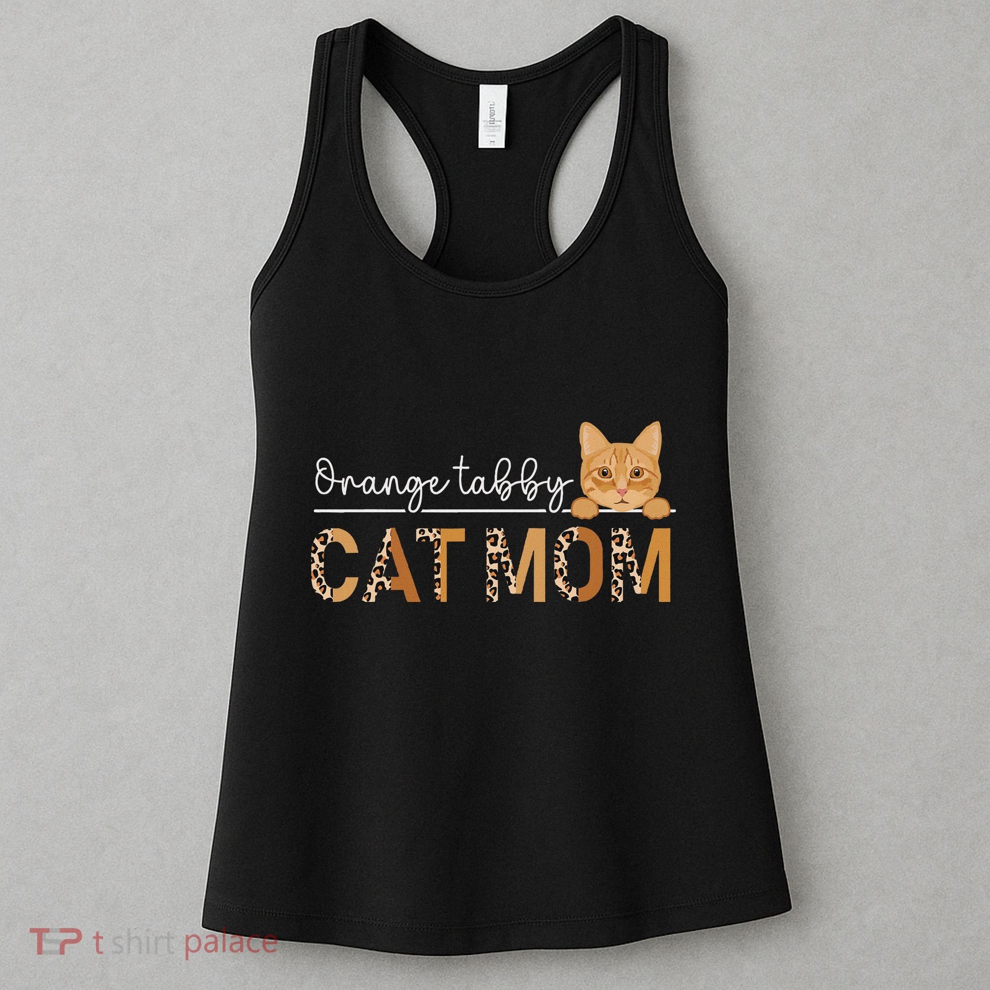 Orange Tabby Cat Mama Leopard Orange Tabby Cat Owner Women's Tank Top