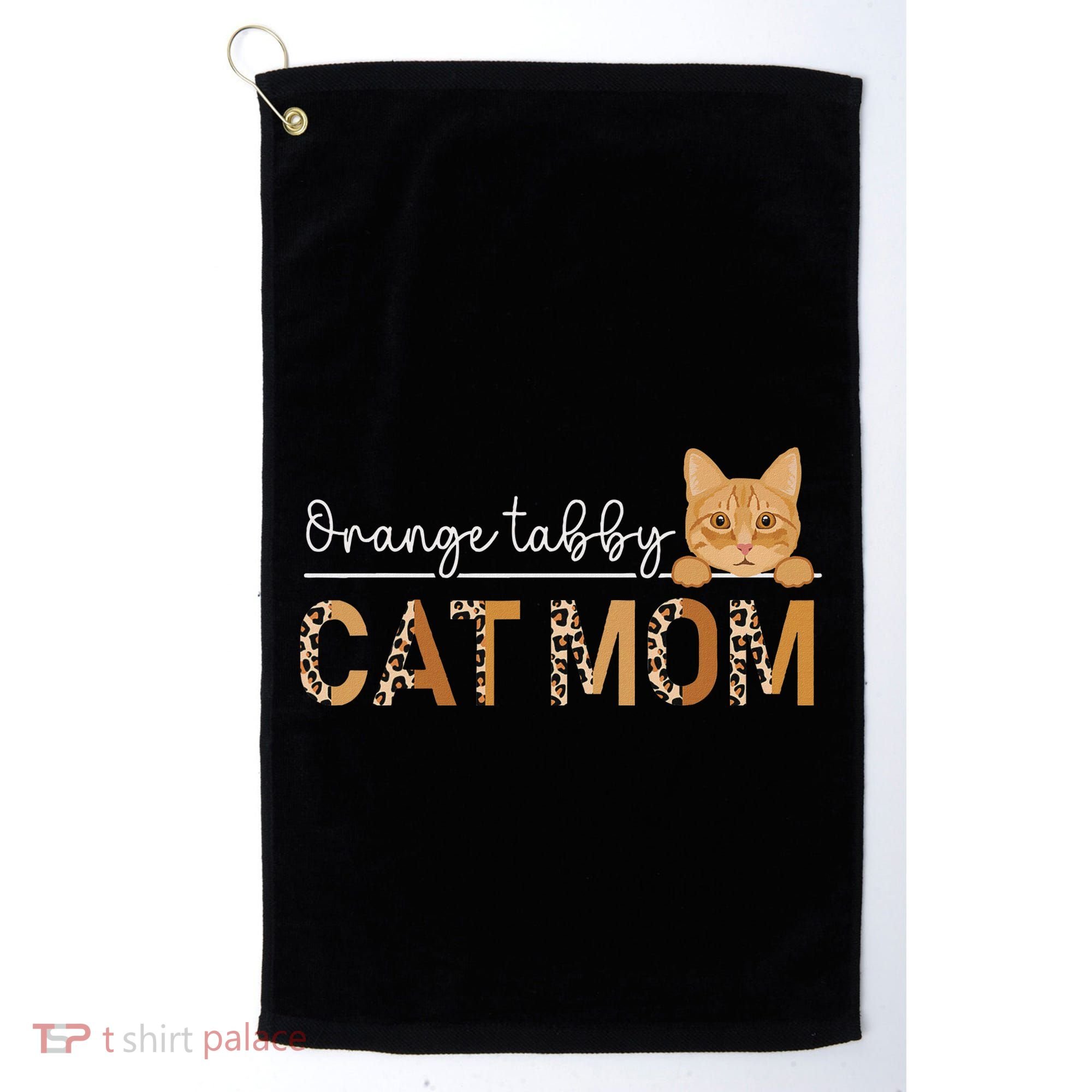 Orange Tabby Cat Mama Leopard Orange Tabby Cat Owner Golf Towel