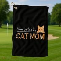 Orange Tabby Cat Mama Leopard Orange Tabby Cat Owner Golf Towel thumb 1