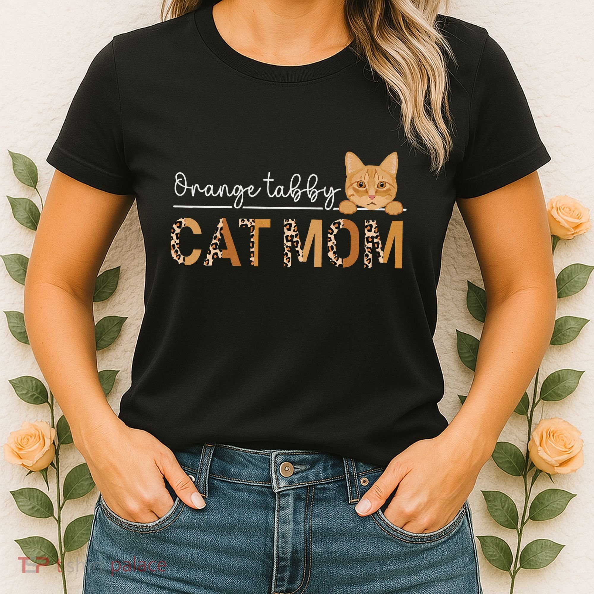 Orange Tabby Cat Mama Leopard Orange Tabby Cat Owner Women's T-Shirt