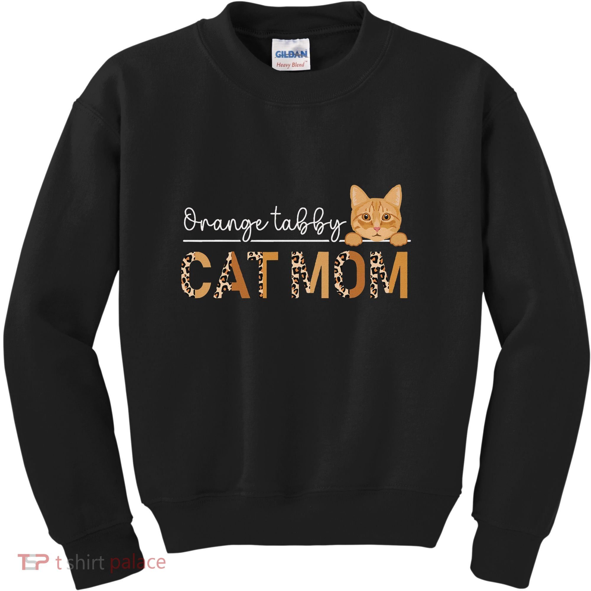 Orange Tabby Cat Mama Leopard Orange Tabby Cat Owner Kids Sweatshirt