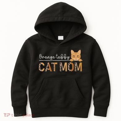 Orange Tabby Cat Mama Leopard Orange Tabby Cat Owner Kids Hoodie