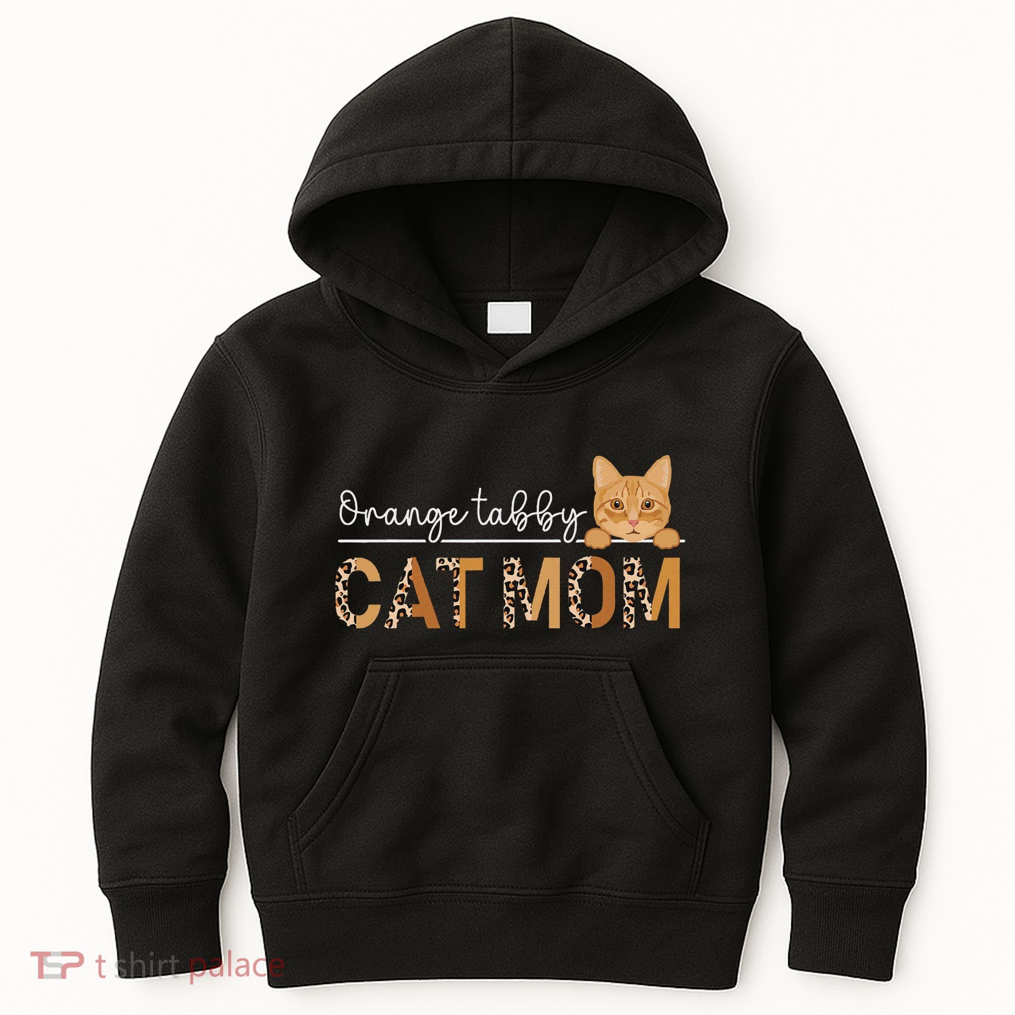 Orange Tabby Cat Mama Leopard Orange Tabby Cat Owner Kids Hoodie