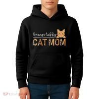 Orange Tabby Cat Mama Leopard Orange Tabby Cat Owner Kids Hoodie thumb 4