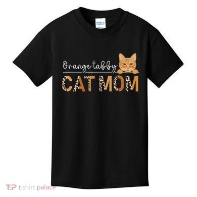 Orange Tabby Cat Mama Leopard Orange Tabby Cat Owner Kids T-Shirt
