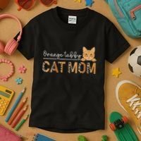 Orange Tabby Cat Mama Leopard Orange Tabby Cat Owner Kids T-Shirt thumb 3
