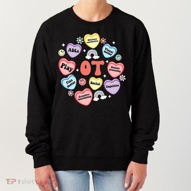 Occupational Therapy Candy Heart Valentines Day Women's Sweatshirt