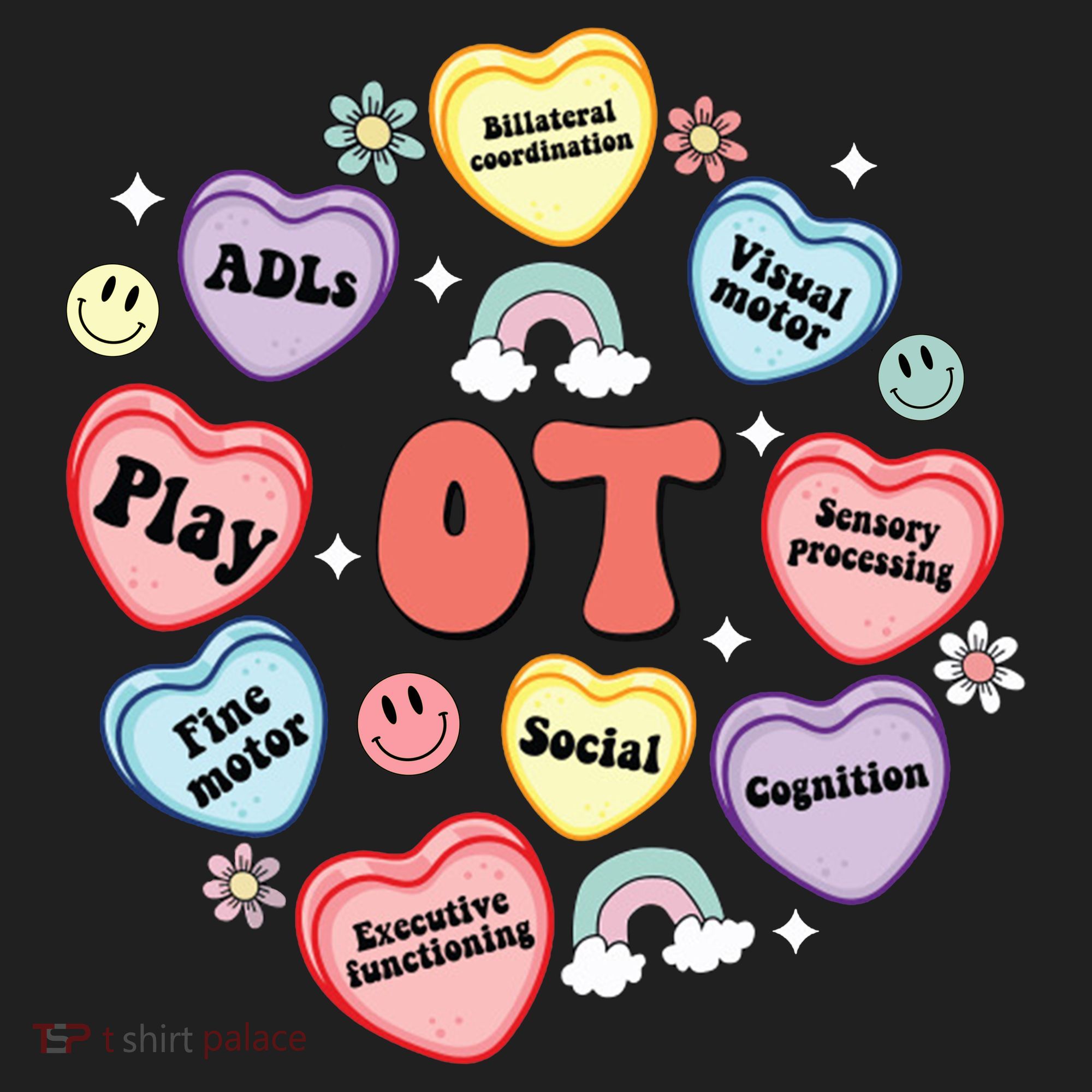 Occupational Therapy Candy Heart Valentines Day Women's Sweatshirt