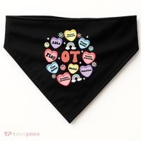 Occupational Therapy Candy Heart Valentines Day USA-Made Doggie Bandana thumb 0