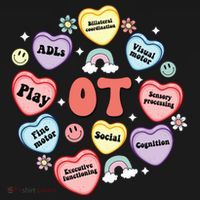 Occupational Therapy Candy Heart Valentines Day Bucket Hat thumb 4