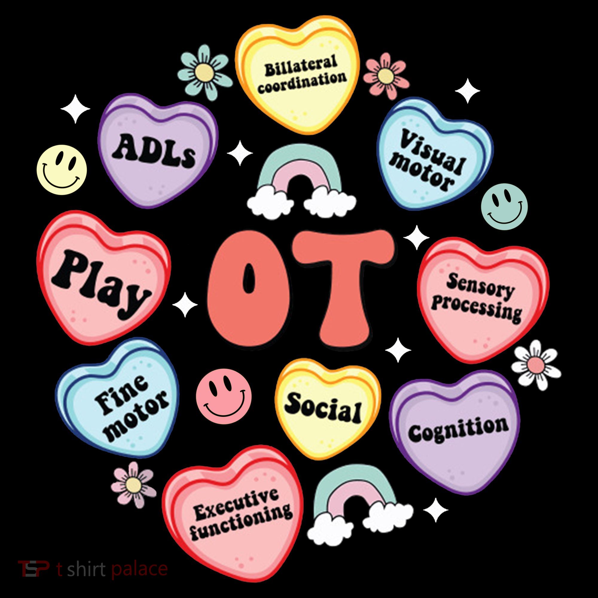 Occupational Therapy Candy Heart Valentines Day Women's Hoodie